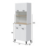 MUEBLE AUXILIAR COCINA 4P 1CAJON 185X72X40CM BLARTIK NATUR KIRA MOMI