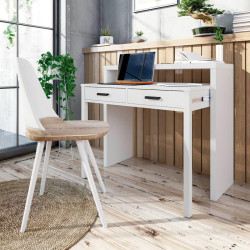 ESCRITORIO EXTENSIBLE 875X985X36 66CM BL ARTIK OPTIMUN MOMI