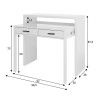 ESCRITORIO EXTENSIBLE 875X985X36 66CM BL ARTIK OPTIMUN MOMI