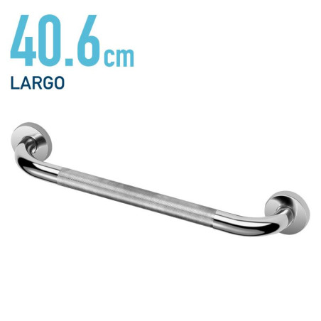 ASA DE BANO ANTIDESLIZANTE INOX 304 BENOTTI 25X406CM