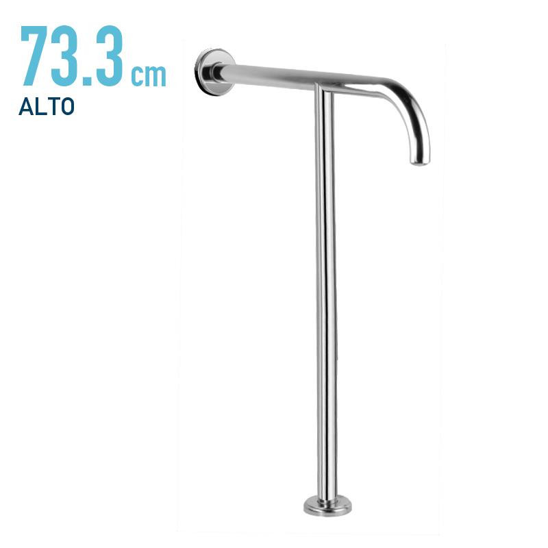 BARRA DE APOYO PARED SUELO INOX 304 BENOTTI 733X559X32CM