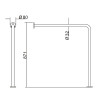 BARRA DE APOYO PARED SUELO INOX 304 BENOTTI 871X795X32CM