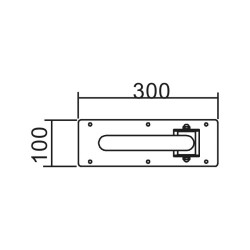 ASA DE BANO ABATIBLE CON PORTAROLLO INOX BENOTTI 805X212X32CM