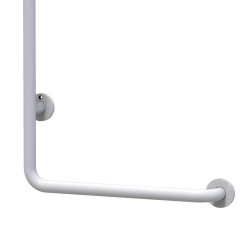 BARRA DE APOYO ANGULAR INOX BLANCA BENOTTI 70X50X32CM