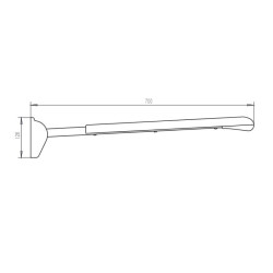 APOYABRAZOS ABATIBLE INOX BENOTTI 70X126CM