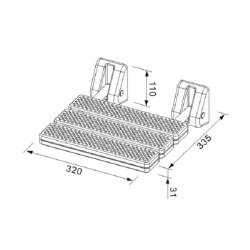 ASIENTO DE DUCHA ABATIBLE BENOTTI 32X335X11CM