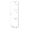 TAQUILLA METALICA AZUL 3 PUERTAS 1800X300X500MM AIRMEC