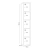 TAQUILLA METALICA GRIS 5 PUERTAS 1800X300X500MM AIRMEC