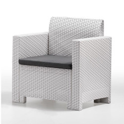 SET DE JARDIN 1 SOFA 2 SILLONES MESA SERIE NEBRASKA 2 WHITE BICA
