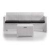 SET DE JARDIN 1 SOFA 2 SILLONES MESA SERIE NEBRASKA 3 WHITE BICA