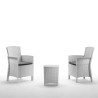 SET DE JARDIN 2 SILLONES MESA SERIE LIDO TERRACE WHITE BICA