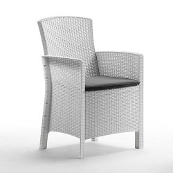 SET DE JARDIN 2 SILLONES MESA SERIE LIDO TERRACE WHITE BICA
