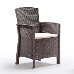 SET DE JARDIN 2 SILLONES MESA SERIE LIDO TERRACE TAUPE BICA