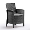 SET DE JARDIN 2 SILLONES MESA SERIE LIDO GRAPHITE BICA
