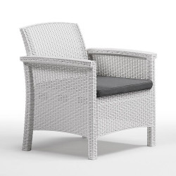 SET DE JARDIN 1 SOFA 2 SILLONES MESA SERIE VENEZIA 2 WHITE BICA