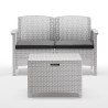 SET DE JARDIN 1 SOFA 2 SILLONES MESA SERIE VENEZIA 2 WHITE BICA