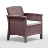 SET DE JARDIN 1 SOFA 2 SILLONES MESA SERIE VENEZIA BROWN BICA