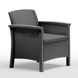 SET DE JARDIN 1 SOFA 2 SILLONES MESA SERIE VENEZIA 2 GRAPHITE BICA
