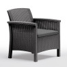 SET DE JARDIN 1 SOFA 2 SILLONES MESA SERIE VENEZIA 2 GRAPHITE BICA