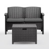 SET DE JARDIN 1 SOFA 2 SILLONES MESA SERIE VENEZIA 2 GRAPHITE BICA