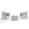 SET DE JARDIN 2 SILLONES MESA SERIE VENEZIA TERRACE WHITE BICA