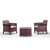 SET DE JARDIN 2 SILLONES MESA SERIE VENEZIA TERRACE BROWN BICA