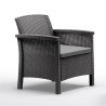 SET DE JARDIN 2 SILLONES MESA SERIE VENEZIA TERRACE GRAPHITE BICA