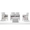 SET DE JARDIN 1 SOFA 2 SILLONES MESA SERIE LIDO 2 STORAGE WHITE BICA