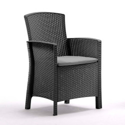 SET DE JARDIN 1 SOFA 2 SILLONES MESA SERIE LIDO 2 GRAPHITE BICA