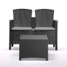 SET DE JARDIN 1 SOFA 2 SILLONES MESA SERIE LIDO 2 GRAPHITE BICA