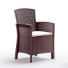 SET DE JARDIN 2 SILLONES MESA SERIE LIDO BROWN BICA