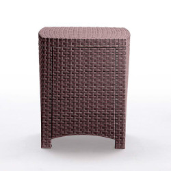 SET DE JARDIN 2 SILLONES MESA SERIE LIDO BROWN BICA