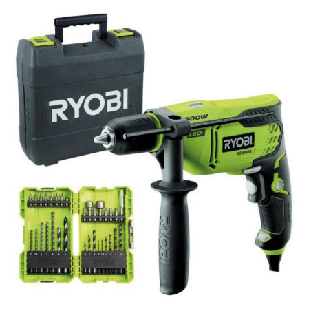 TALADRO PERCUTOR ELECTRICO 800W 32 PIEZAS RYOBI
