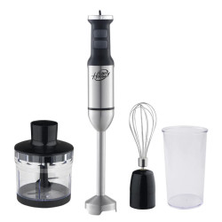 BATIDORA DE MANO INOX 1700W CON ACCESORIOS CUCHILLA PICA HIELO LARRYHOUSE