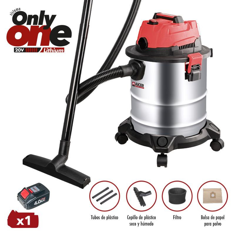 ASPIRADORA 20 LITROS 20V ONLY ONE AICER 1X 40AH
