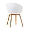 SILLA ESTILO ESCANDINAVO BLANCA SERIE NOAH MOMI 55X50X77CM
