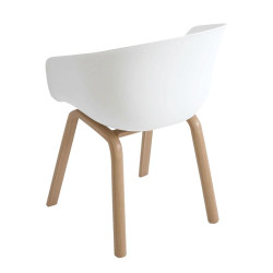 SILLA ESTILO ESCANDINAVO BLANCA SERIE NOAH MOMI 55X50X77CM