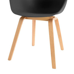 SILLA ESTILO ESCANDINAVO NEGRA SERIE NOAH MOMI 55X50X77 CM