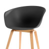 SILLA ESTILO ESCANDINAVO NEGRA SERIE NOAH MOMI 55X50X77 CM