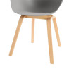 SILLA ESTILO ESCANDINAVO GRIS SERIE NOAH MOMI 55X50X77 CM