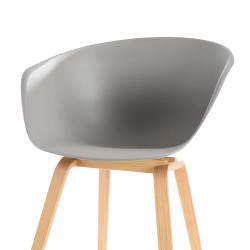 SILLA ESTILO ESCANDINAVO GRIS SERIE NOAH MOMI 55X50X77 CM