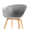 SILLA ESTILO ESCANDINAVO GRIS SERIE NOAH MOMI 55X50X77 CM