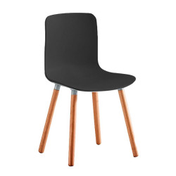 SILLA ESTILO ESCANDINAVO NEGRA SERIE GALDER MOMI 45X46X79 CM