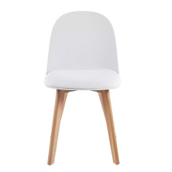 SILLA ESTILO ESCANDINAVO BLANCA SERIE MARCUS MOMI 46X44X79 CM