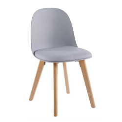 SILLA ESTILO ESCANDINAVO GRIS SERIE MARCUS MOMI 46X44X79 CM