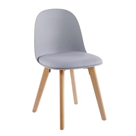 SILLA ESTILO ESCANDINAVO GRIS SERIE MARCUS MOMI 46X44X79 CM