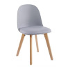 SILLA ESTILO ESCANDINAVO GRIS SERIE MARCUS MOMI 46X44X79 CM