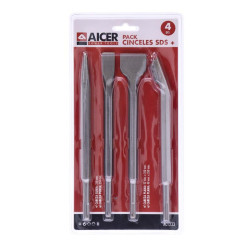 JUEGO 4 PCS CINCELES SDS AICER