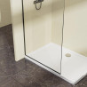 MAMPARA DUCHA NEGRA 1 HOJA CRISTAL FIJO SERIE MIAMI BENOTTI 195X90CM 8MM