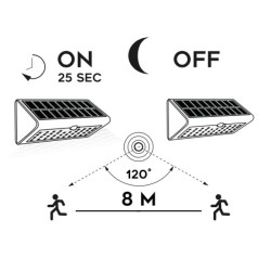 APLIQUE SOLAR LED LUZ FRIA AIRMEC 5W 980 LUMENS